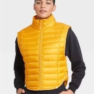 JoyLab Women's Yellow Puffer Vest